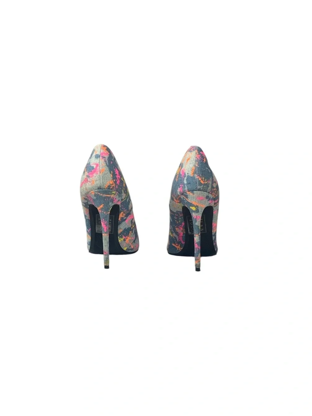 Shoe Republic LA Denim Paint Splatter Pumps